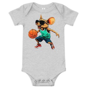 Basketball Maus Babybody Athletisch Heather