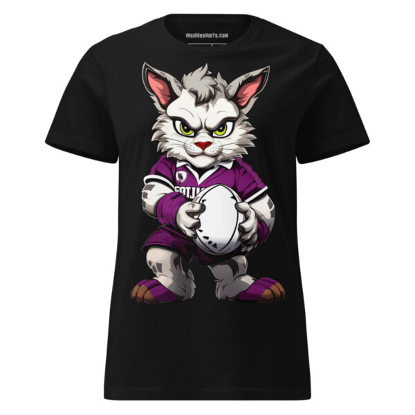 Cats Rugby Frauen T Shirt Schwarz