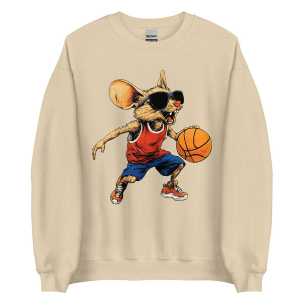 Coole Basketball Maus Maenner Pullover Sand