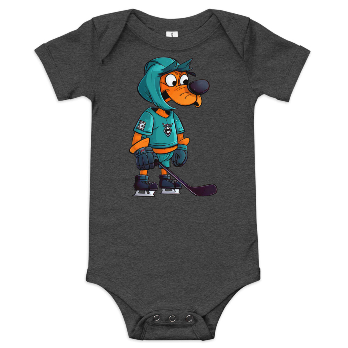 Eishockey Hund Babybody Dunkelgrau Heather