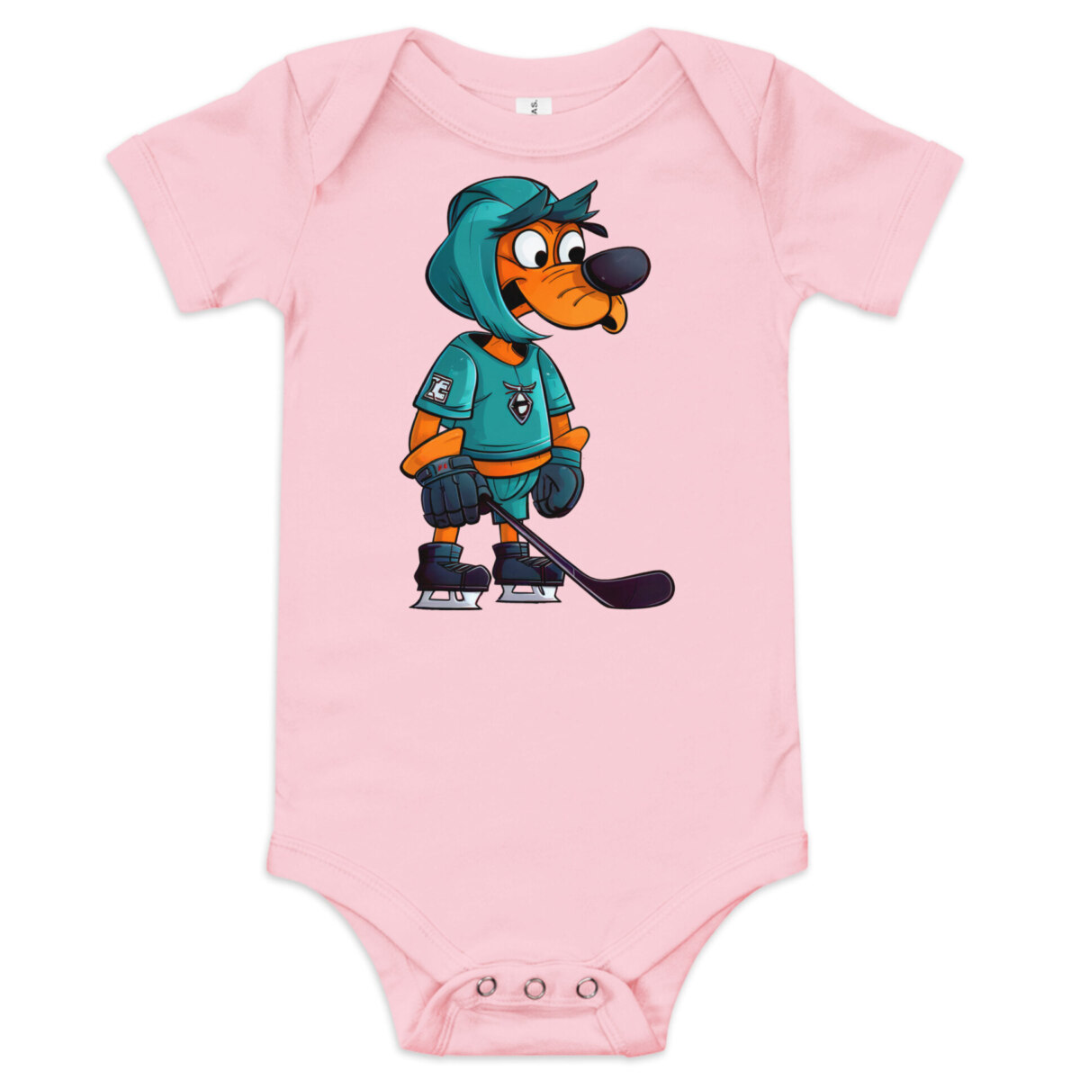 Eishockey Hund Babybody Pink