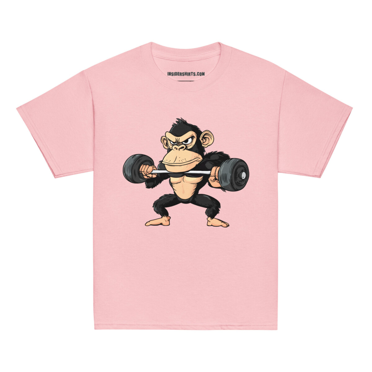 Fitness Affe Kinder T Shirt Hellpink