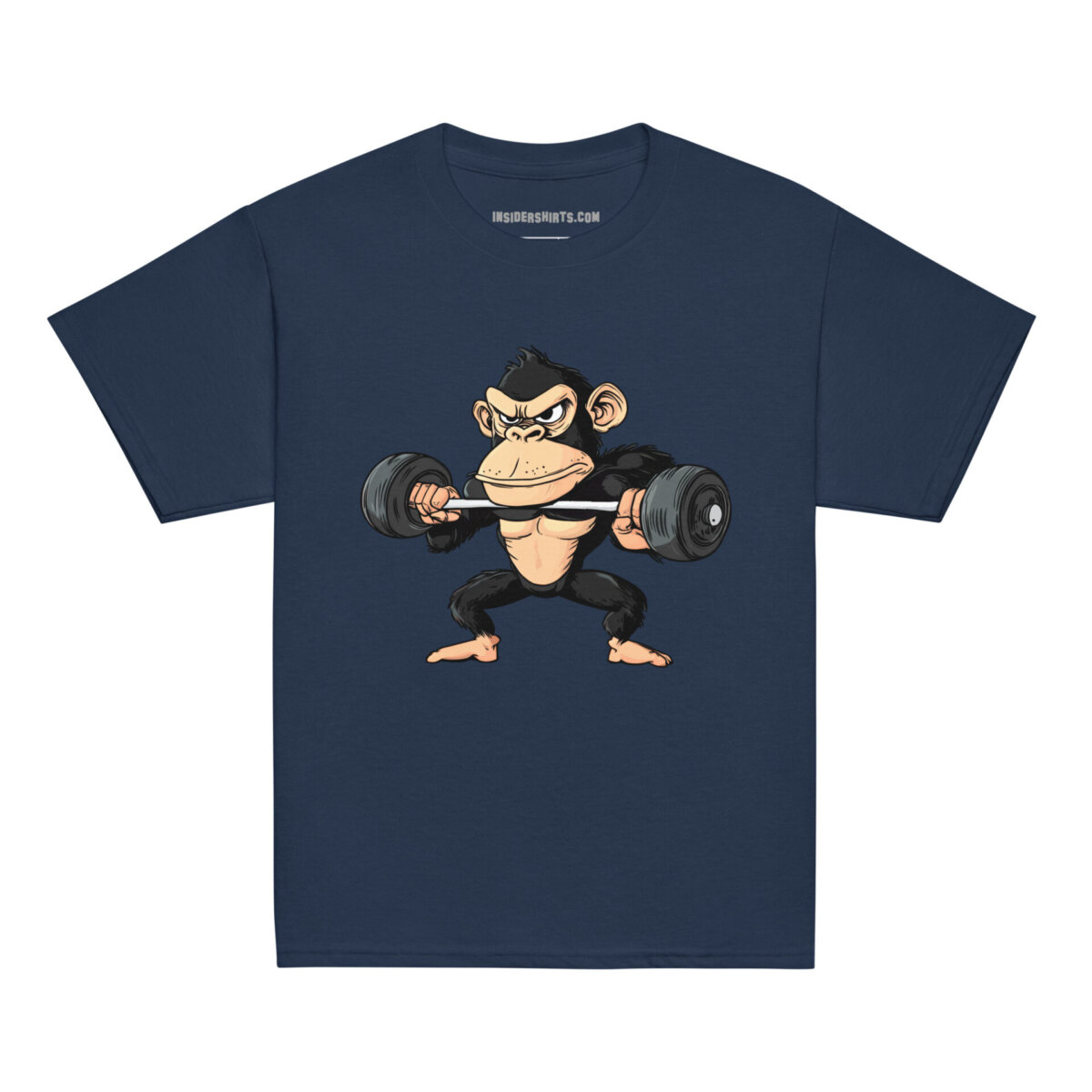 Fitness Affe Kinder T Shirt Navy