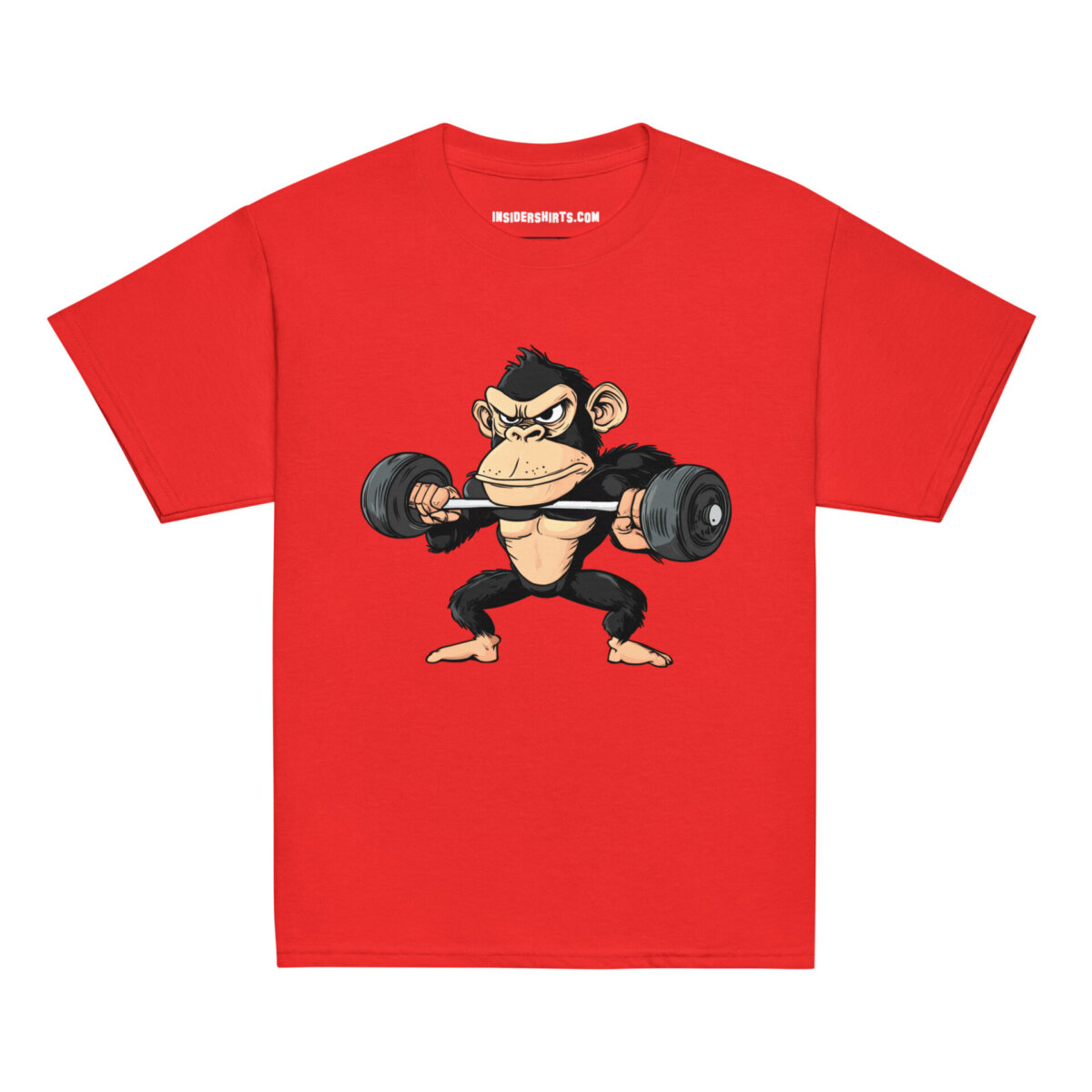 Fitness Affe Kinder T Shirt Rot