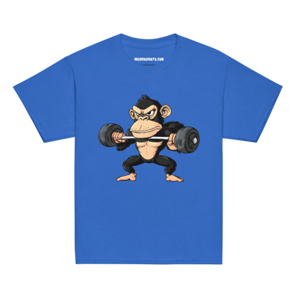 Fitness Affe Kinder T Shirt Royal