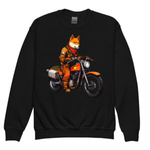 Fuchs Motorrad Kinder Pullover Schwarz