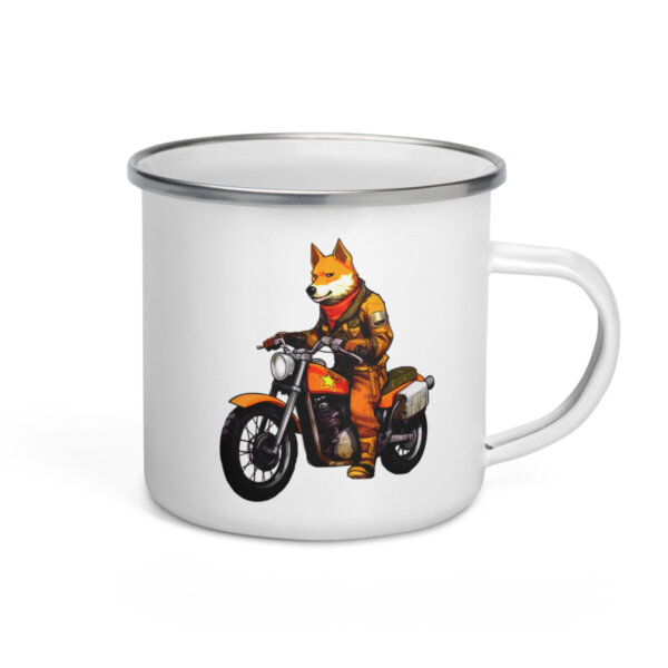 Fuechse Motorrad Camping Tasse Emaille