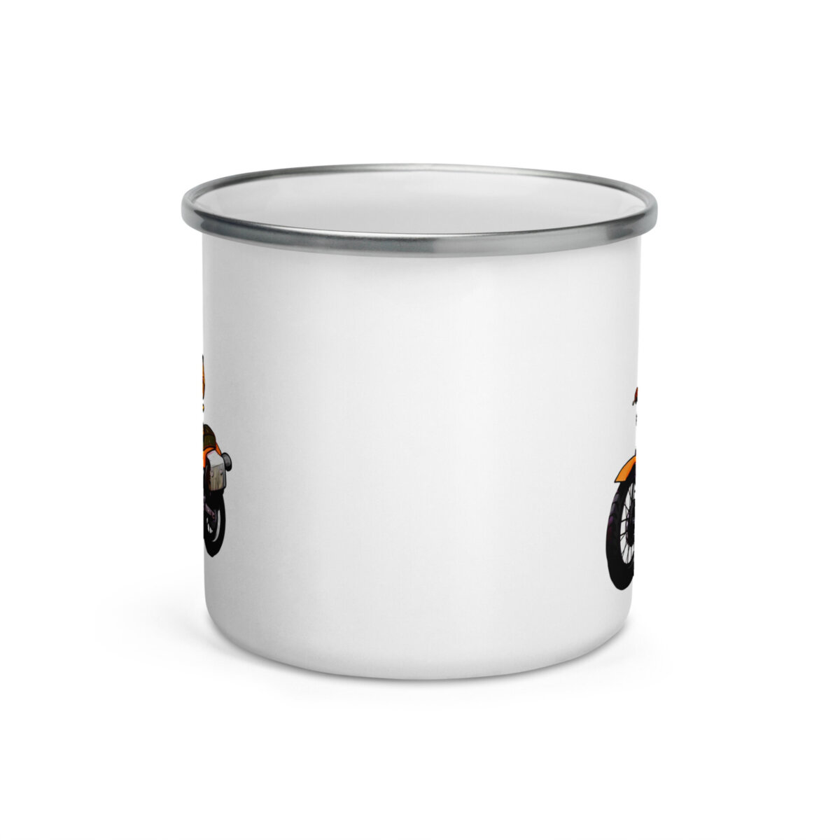 Fuechse Motorrad Camping Tasse Emaille