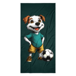 Fussball Hund Badetuch