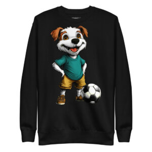 Fussball Hund Frauen Pullover Schwarz