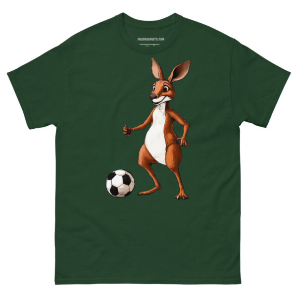 Fussball Kaenguru Maenner T Shirt Waldgruen