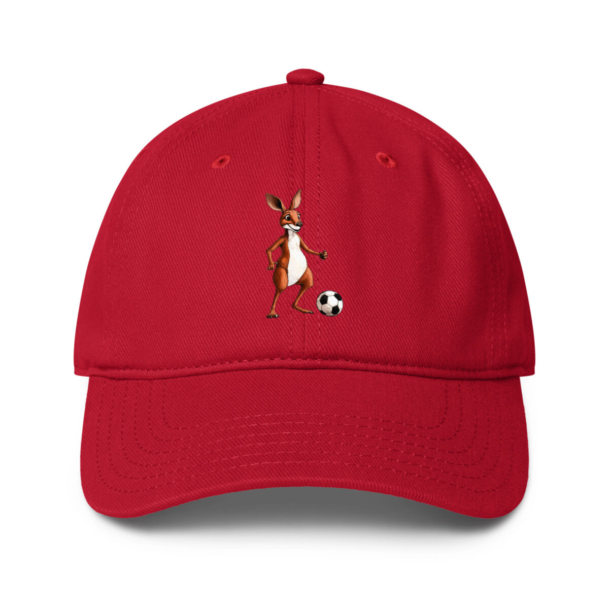 Fussball Kaengurus Baseball Cap Rot