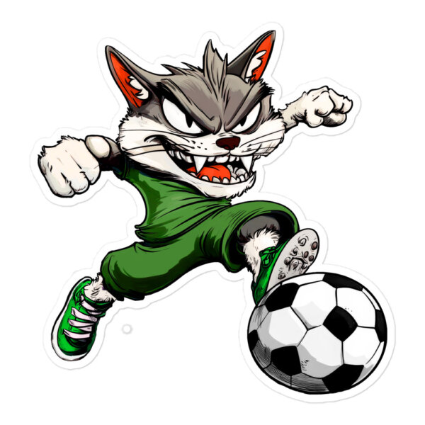 Fussball Katze Aufkleber