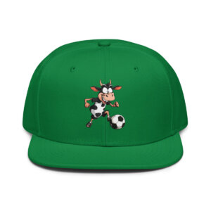 Fussball Kuh Snapback Cap Kelly Gruen