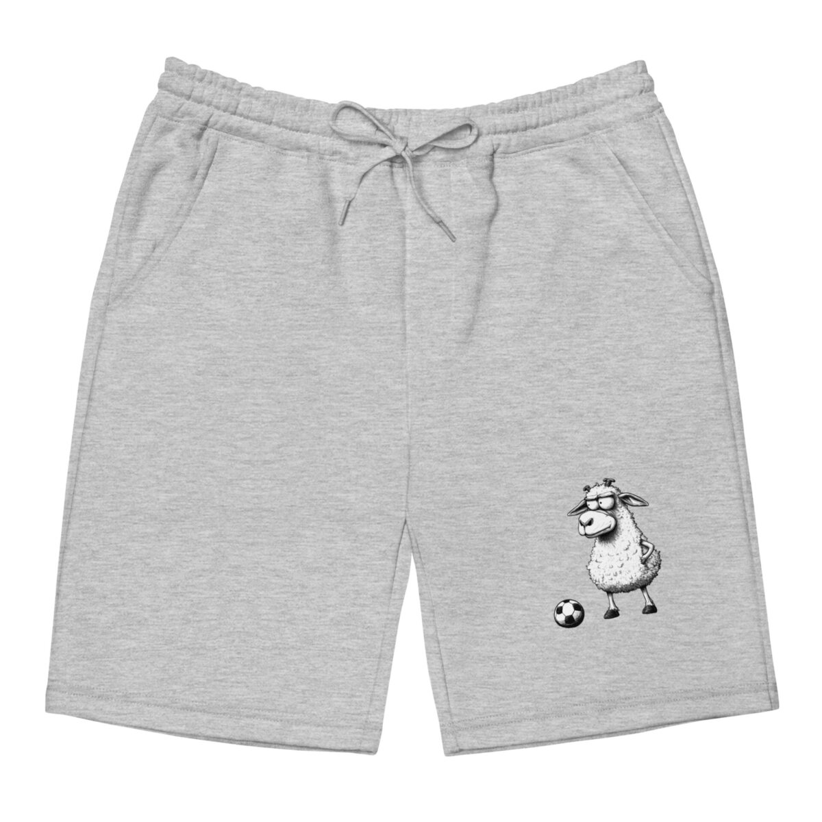 Mens Fleece Shorts Heather Grey Front 69a866a1b3253