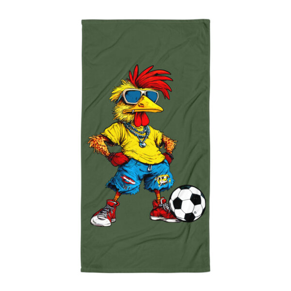 Fussballer Huhn Badetuch