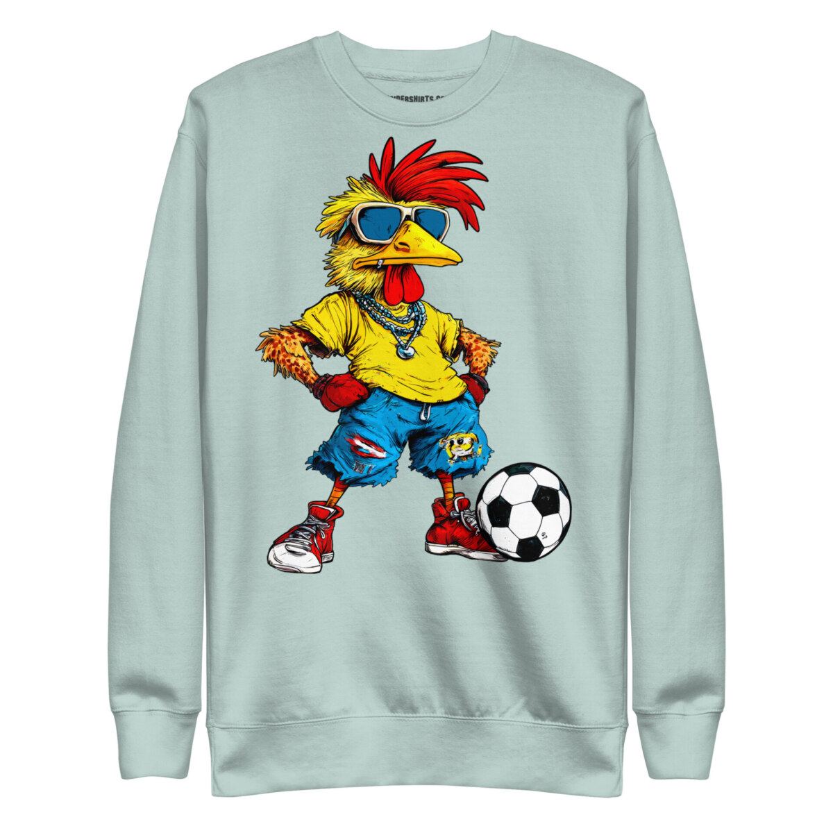 Fussballer Huhn Frauen Pullover Agave
