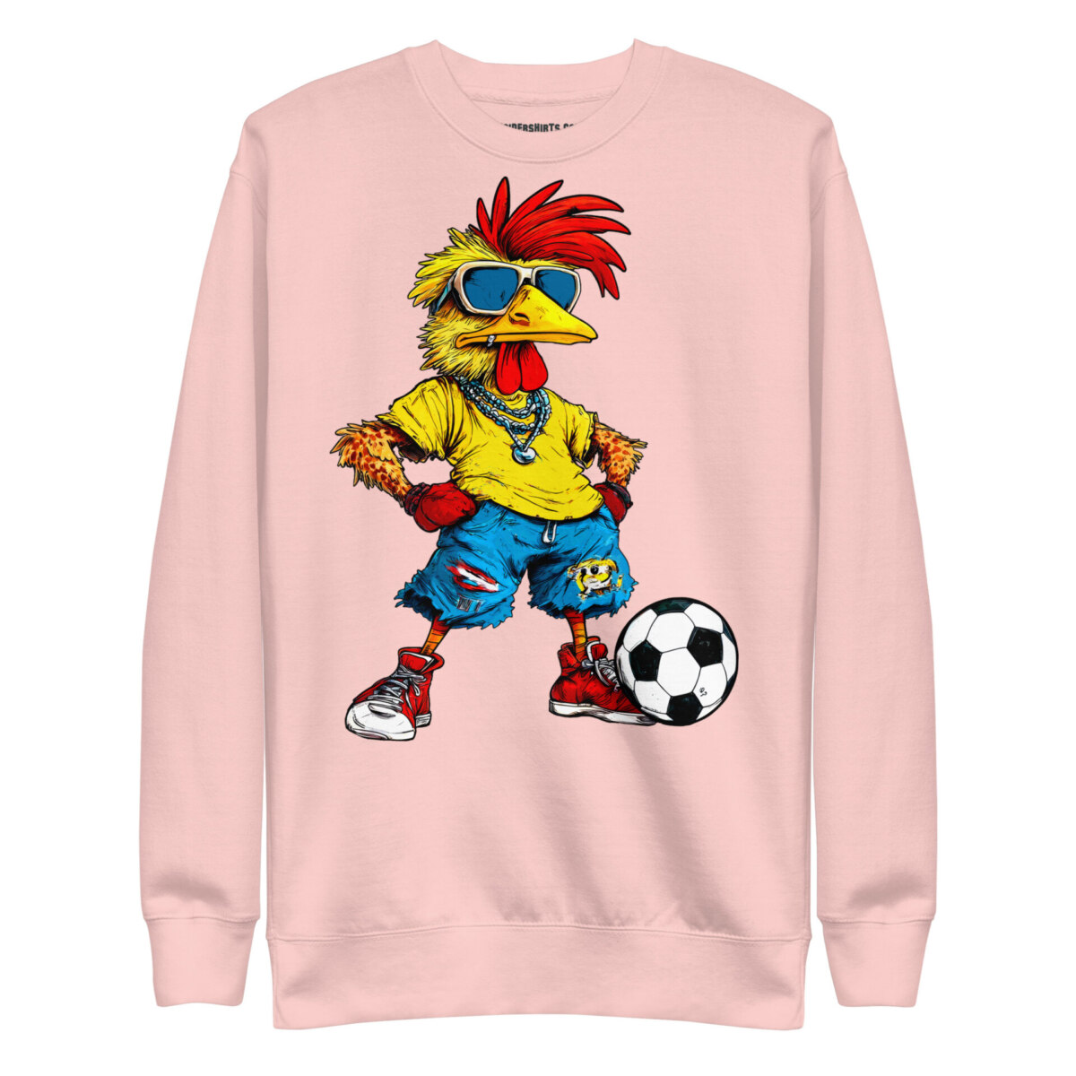 Fussballer Huhn Frauen Pullover Hellpink