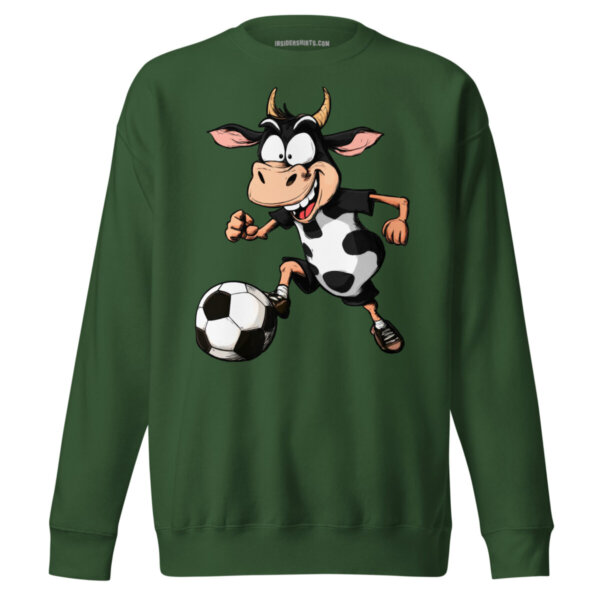 Fussballer Kuh Frauen Pullover Waldgruen