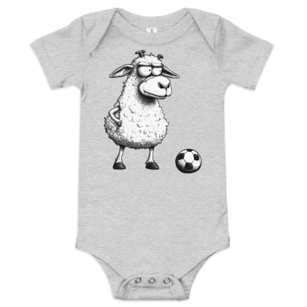 Fussballer Schaf Babybody Athletisch Heather