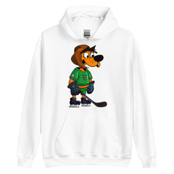 Hockey Hund Maenner Kapuzenpulli Weiss