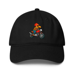 Huehner Motorrad Baseball Cap Schwarz