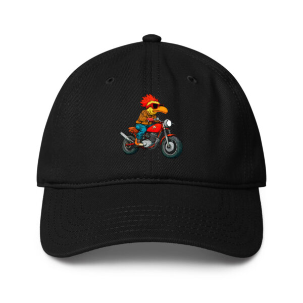 Huehner Motorrad Baseball Cap Schwarz