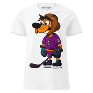 Hunde Eishockey Frauen T Shirt Weiss