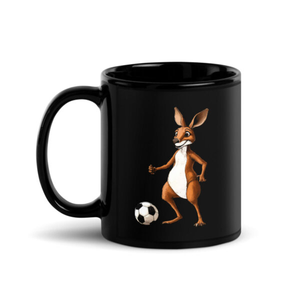 Kaenguru Fussball Tasse Schwarz