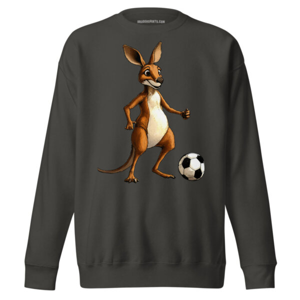 Kaengurus Fussball Maenner Pullover Vintage Schwarz