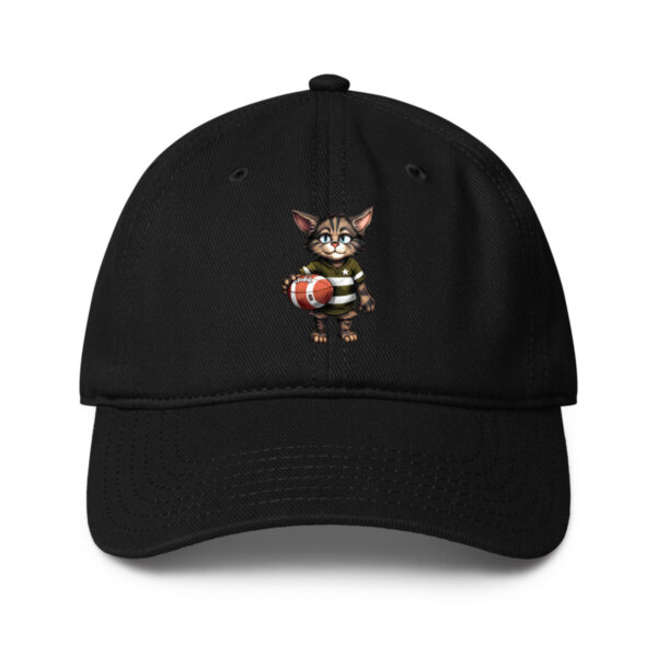 Katzen Rugby Baseball Cap Schwarz