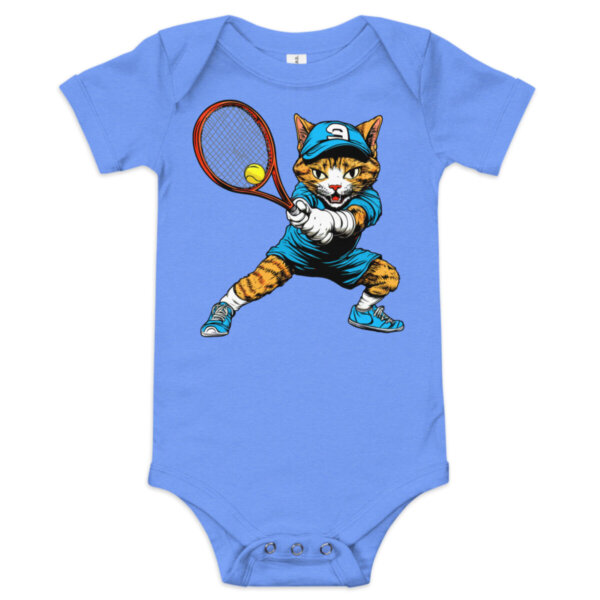 Katzen Tennis Babybody Heather Columbia Blau