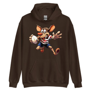 Maeuse Rugby Maenner Kapuzenpulli Dunkle Schokolade