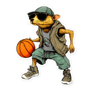 Maulwurf Basketballer Aufkleber