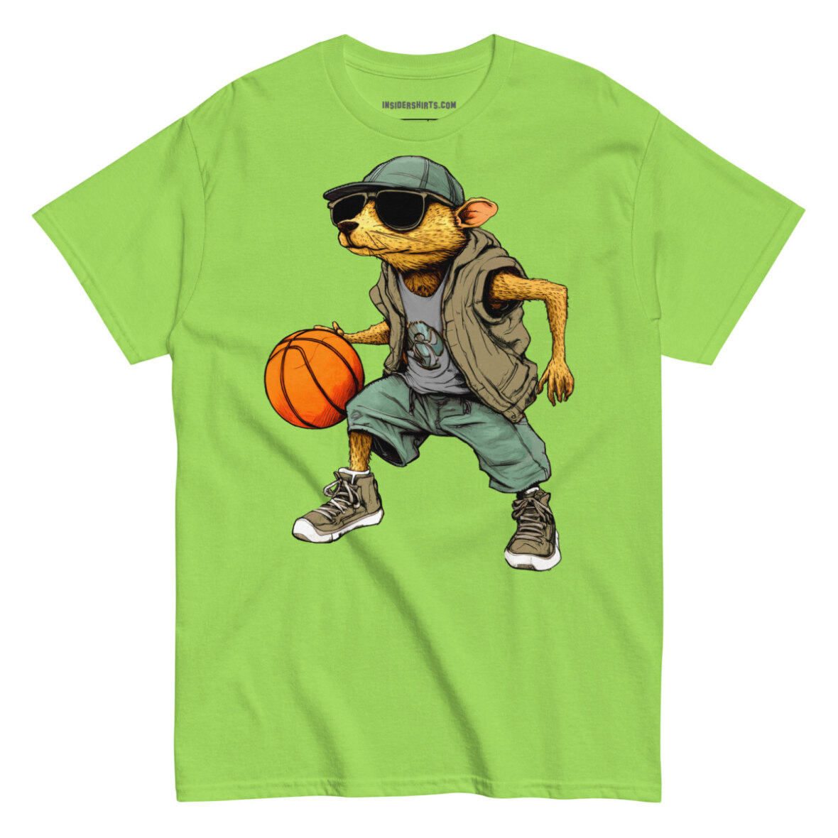 Maulwurf Basketballer Maenner T Shirt Limette