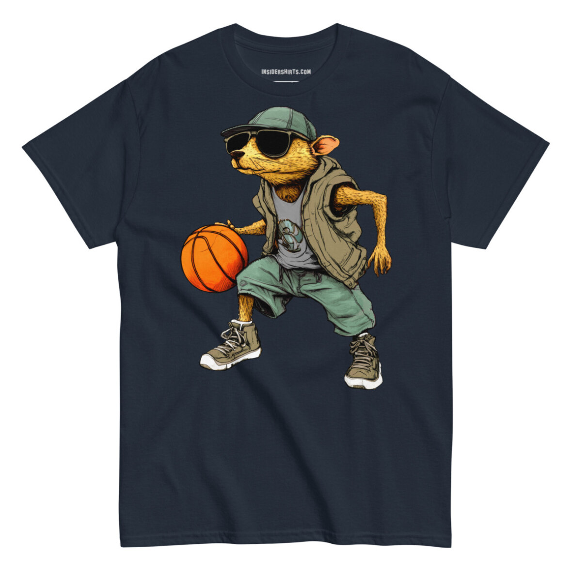 Maulwurf Basketballer Maenner T Shirt Navy