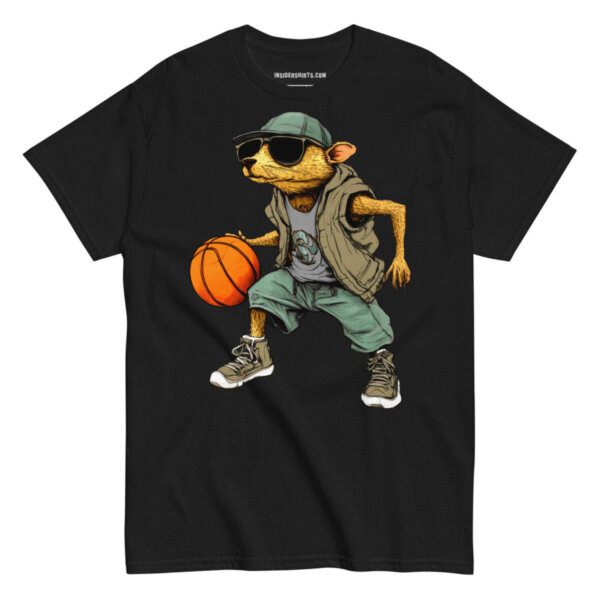 Maulwurf Basketballer Maenner T Shirt Schwarz