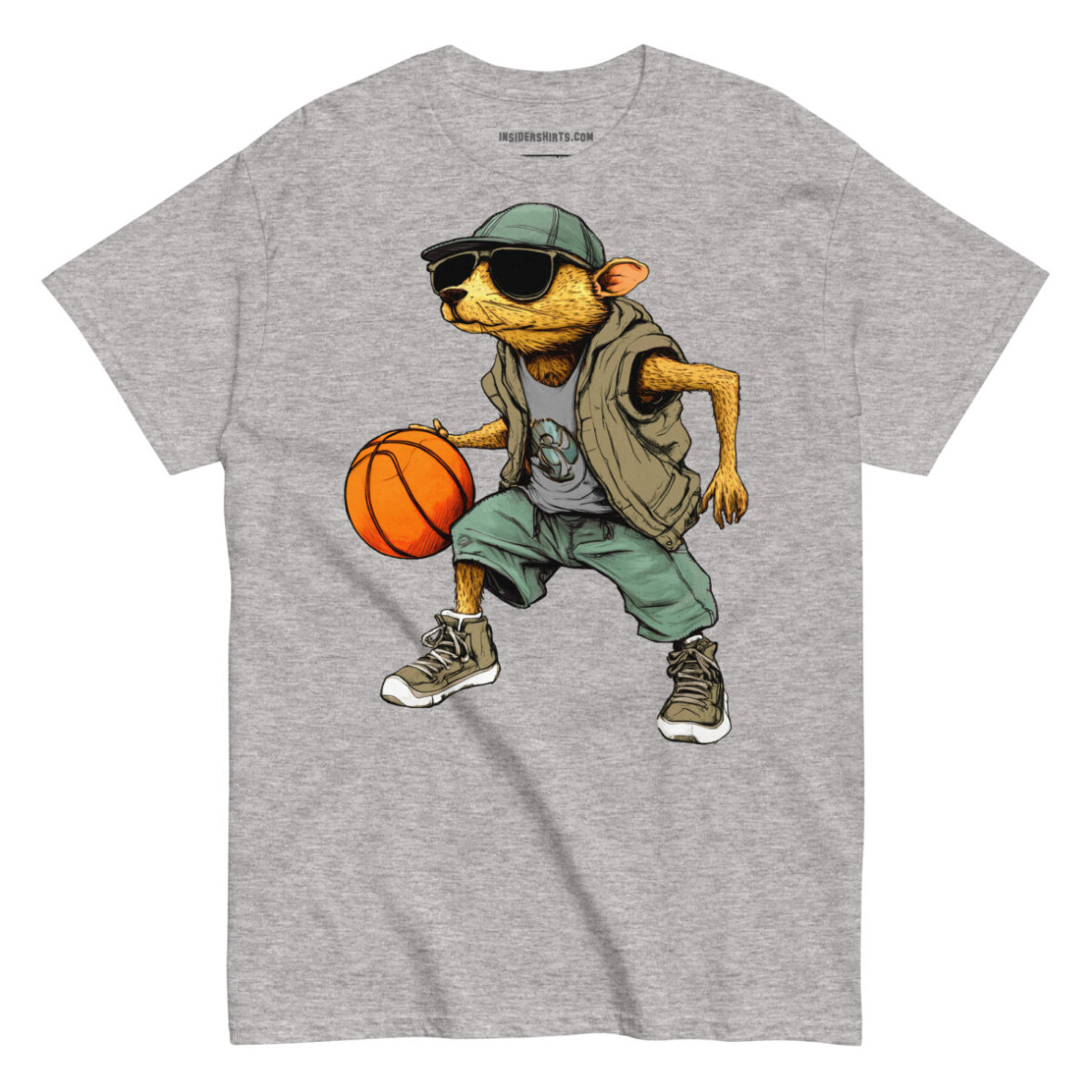 Maulwurf Basketballer Maenner T Shirt Sportgrau