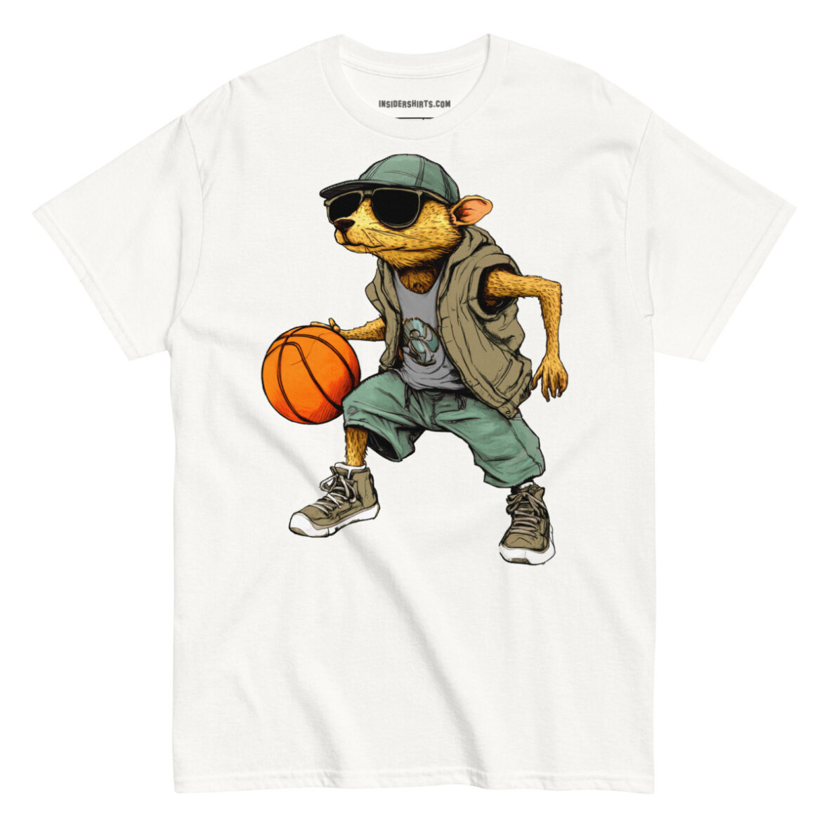 Maulwurf Basketballer Maenner T Shirt Weiss