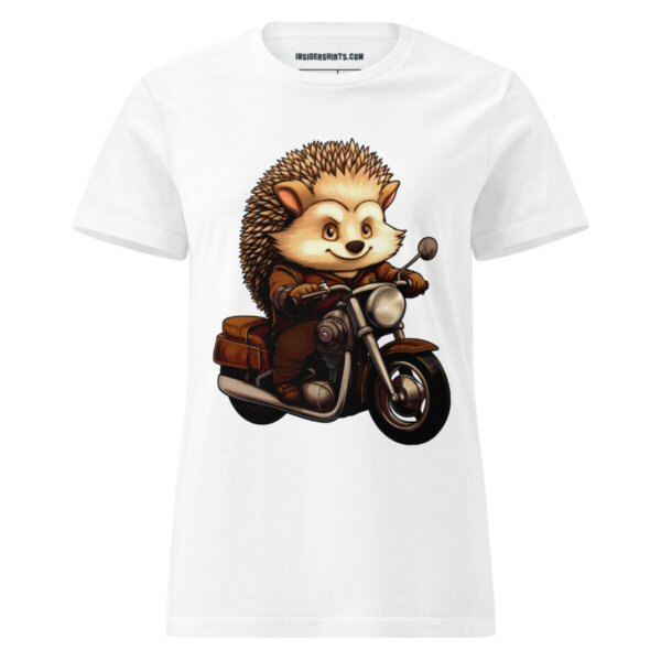 Motorradfahrer Igel Frauen T Shirt Weiss