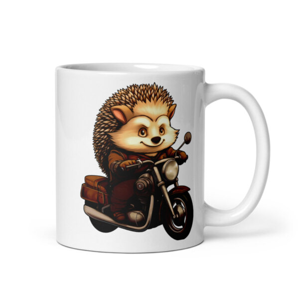 Motorradfahrer Igel Tasse