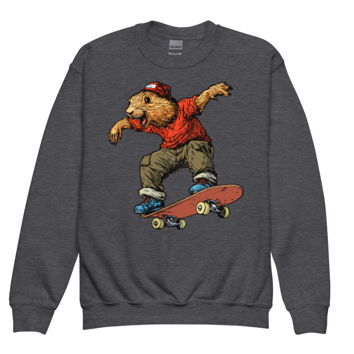Murmeltiere Skater Kinder Pullover Dunkles Heather