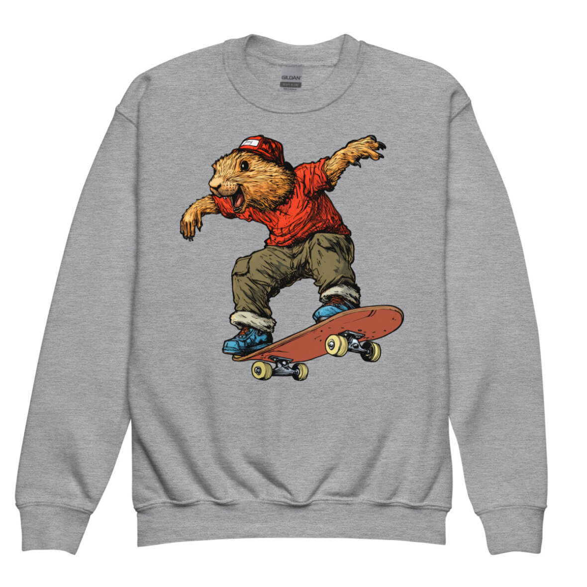 Murmeltiere Skater Kinder Pullover Sportgrau