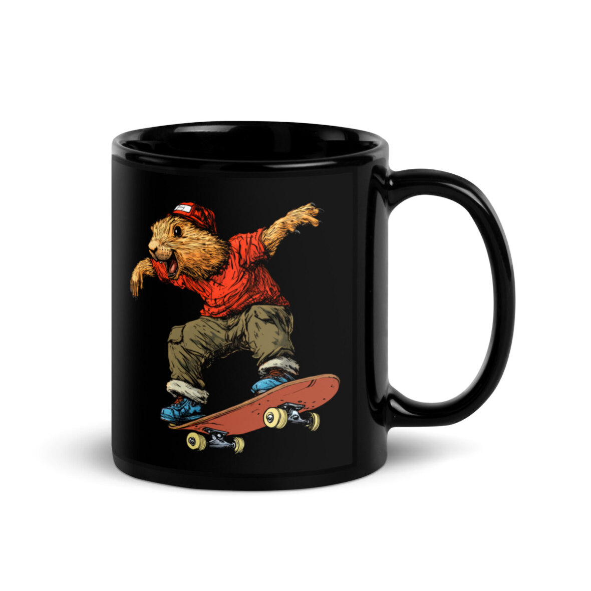Murmeltiere Skater Tasse Schwarz