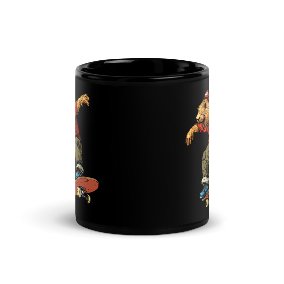 Murmeltiere Skater Tasse Schwarz