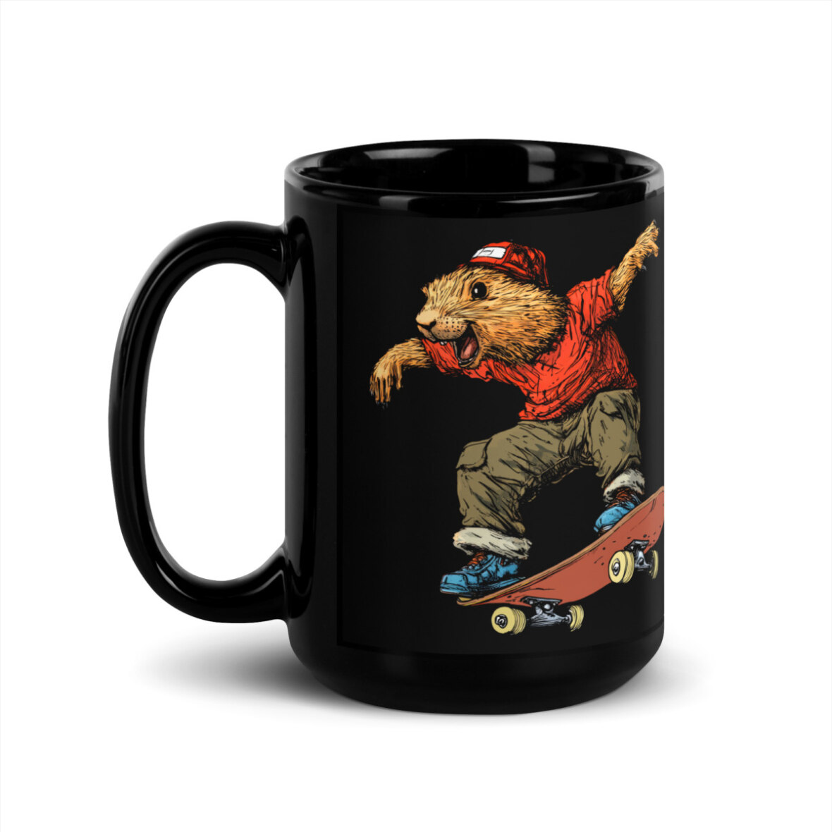 Murmeltiere Skater Tasse Schwarz