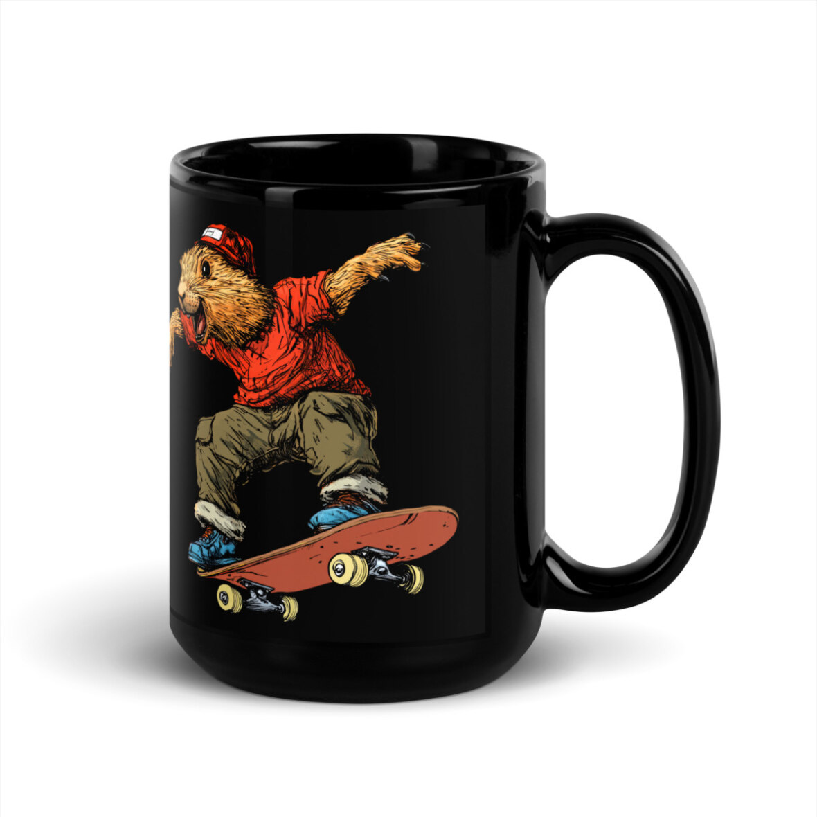 Murmeltiere Skater Tasse Schwarz