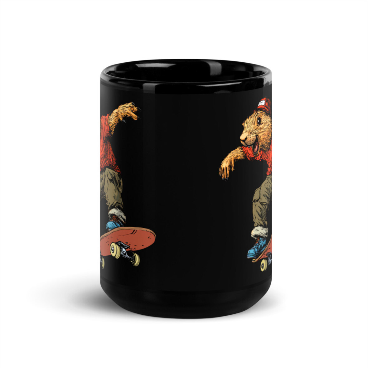 Murmeltiere Skater Tasse Schwarz