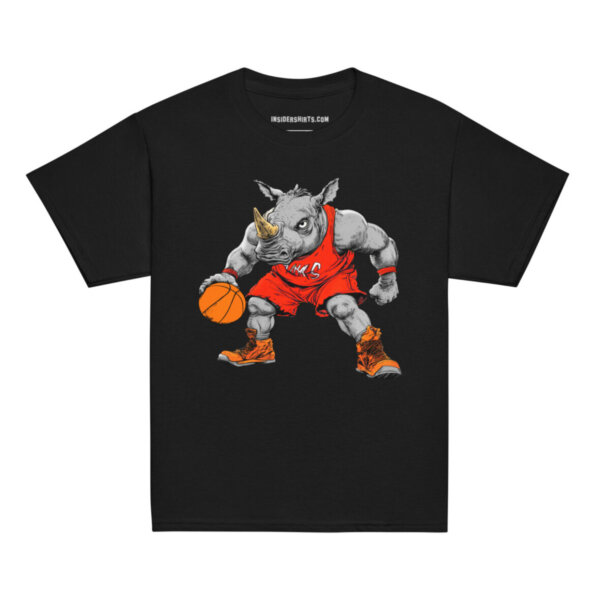 Nashorn Basketball Kinder T Shirt Schwarz