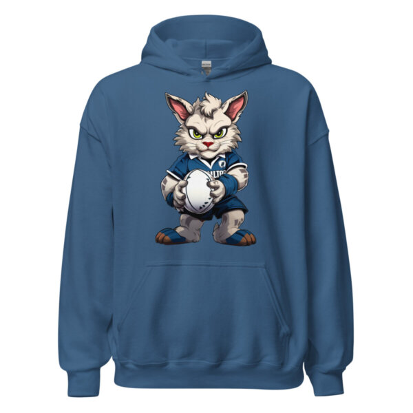 Rugby Cat Maenner Kapuzenpulli Indigoblau